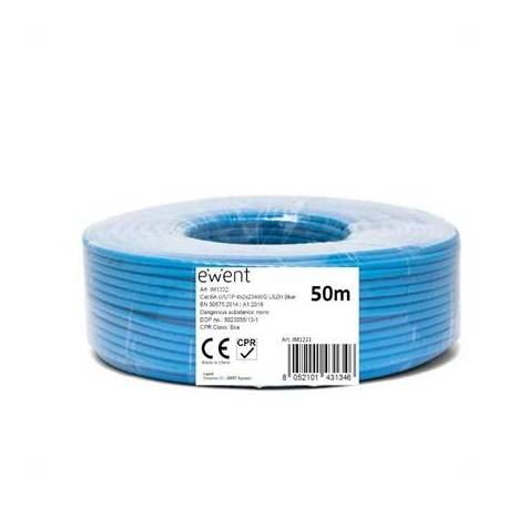 Ewent Bobina Cable Red CAT6A U/UTP,LSZH,50m
