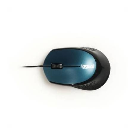 iggual Ratón óptico COM-ERGONOMIC-R-800DPI azul