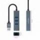 Nanocable Conversor USB 3.0 Ethernet + 3xUSB 3.0