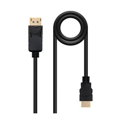 Nanocable Cable Conversor DP a HDMI 0,5 M Negro