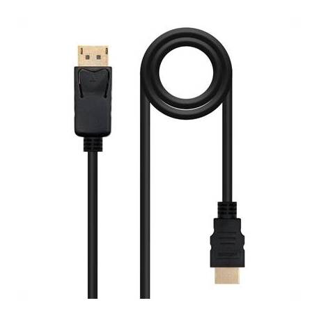Nanocable Cable Conversor DP a HDMI Negro 10m