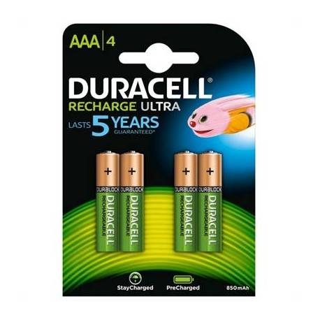 Duracell Pila Recargable HR03 AAA 900mAh Blister*4