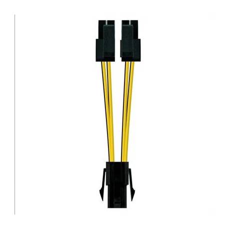 Nanocable Cable Alimentación 4PIN/H-4+4PIN/M, 15 c