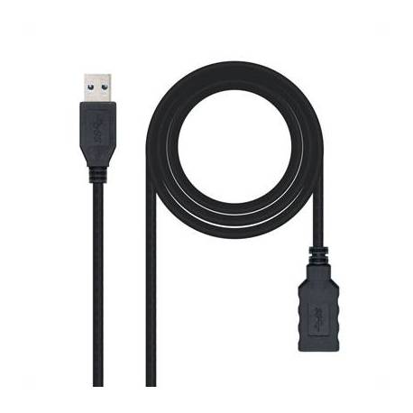 Nanocable Cable USB 3.0 Tipo A/M-A/H Negro 1.0 m