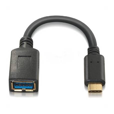 Nanocable Cable USB 3.1 Gen1 3A, USB-C/M-A/F, 15cm