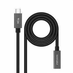 Nanocable Cable USB 3.2 Gen2 USB-C M/H 1 M Negro