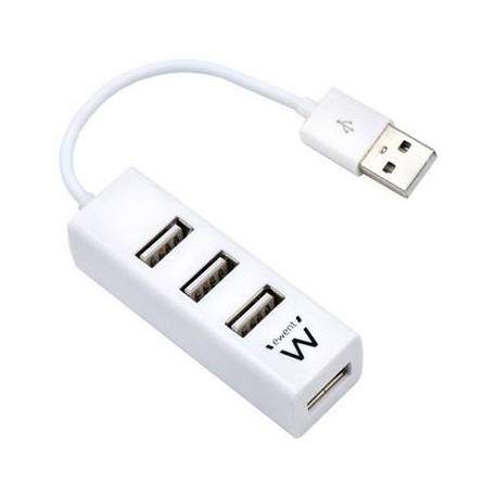 EWENT EW1122 MINI-HUB USB 4 PUERTOS BLANCO