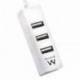 EWENT EW1122 MINI-HUB USB 4 PUERTOS BLANCO