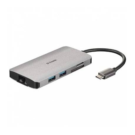 D-Link DUB-M810 Hub USB-C 8 en 1 HDMI/Eth/CardRead