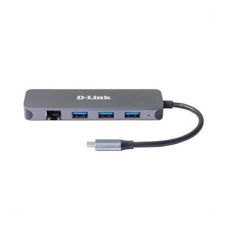 D-Link DUB-2334 5-in-1 USB-C Hub GbE/PD
