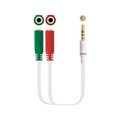Nanocable Cable Ad AudioJack 3.5 4Pin-2x 3pin 20cm