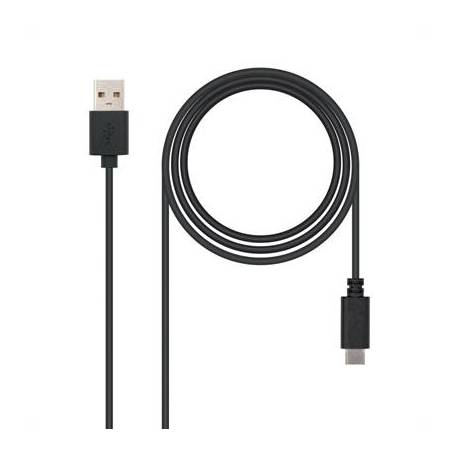 Nanocable Cable USB 2.0 3A Tipo USB-C/M-A/M 1 M