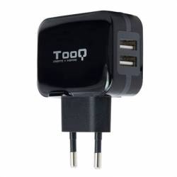 TooQ TQWC-1S02 Cargador de pared 2 USB Negro