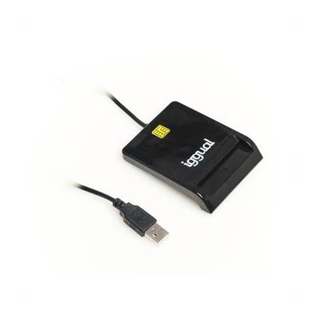 iggual Lector tarjetas ID DNI SIP USB 2.0 negro