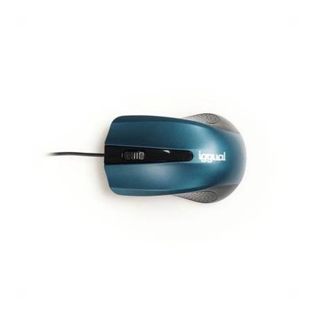 iggual Ratón óptico COM-ERGONOMIC-RL-800DPI azul