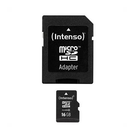 Intenso 3413470 Micro SD clase 10 16GB c/adapt