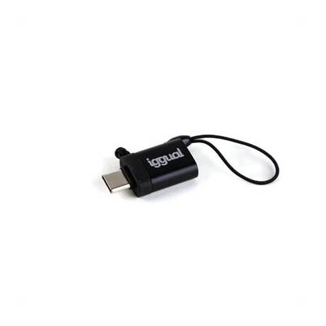 iggual Adaptador USB OTG tipo C a USB-A 3.1 negro