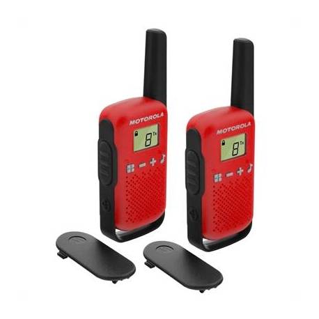 MOTOROLA T42 Walkie Talkie 4Km 16CH Rojo Duo