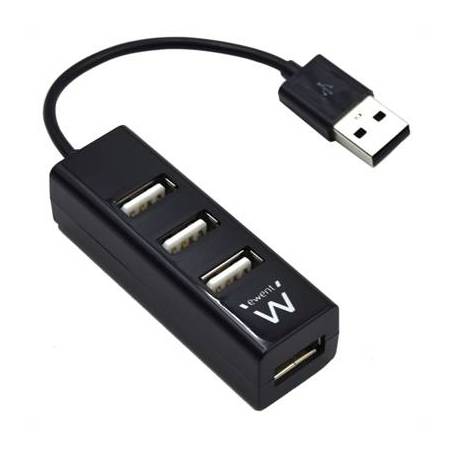 Ewent EW1123 MINI-HUB USB 4 Puertos Negro