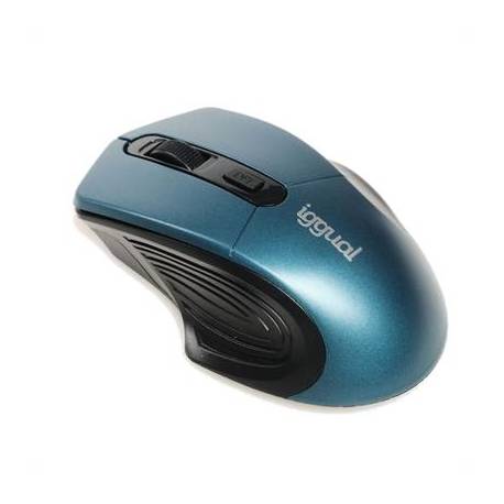 iggual Ratón inalámbrico ERGONOMIC-L-1600DPI azul