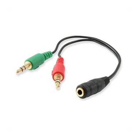 Ewent Cable Audio Jack 3,5/H-2 Jack 3,5/M - 0,15mt