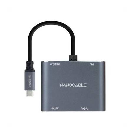 Nanocable Converosr USB-C a HDMI/VGA/USB3.0/PD