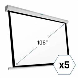 iggual Pack 5 x Pantalla 106' 16:9 234x131 eléctri