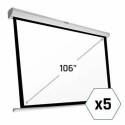 iggual Pack 5 x Pantalla 106' 16:9 234x131 eléctri