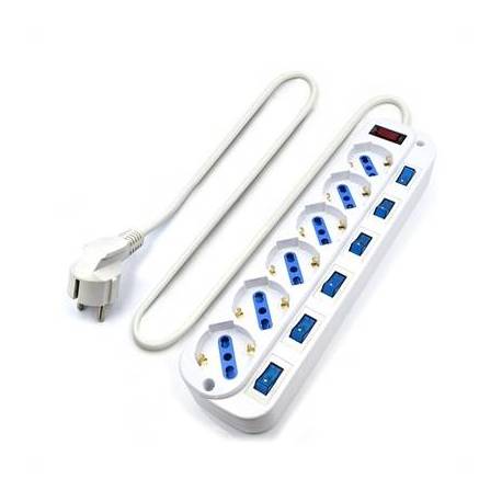 EWENT EW3932 Regleta 6 Tomas / 6 interruptor 1.5 m