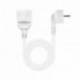 Nanocable Cable Alim. Alargador schuko blanco 10 M