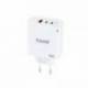 TOOQ Cargador pared GAN 2xUSB-C 1xUSB-A 45W+20W
