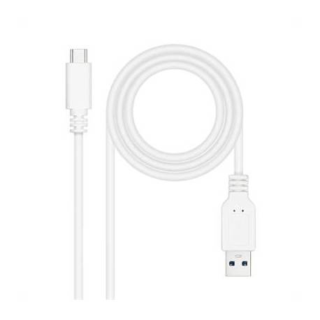 Nanocable Cable USB 3.1 Gen2 USB-C/A 2 M Blanco