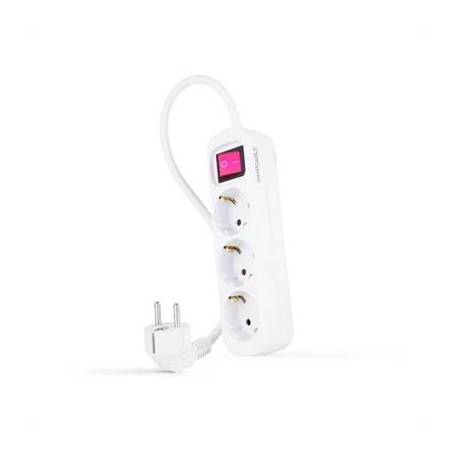 Nanocable Regleta 3 Tomas Interruptor Blanco