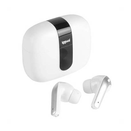iggual Auriculares inalámbricos TWS Bluetooth blan