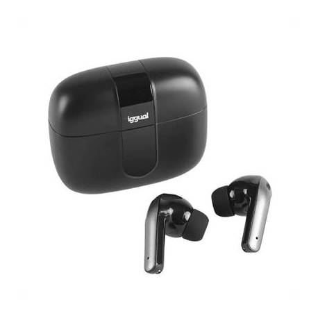 iggual Auriculares inalámbricos TWS Bluetooth negr