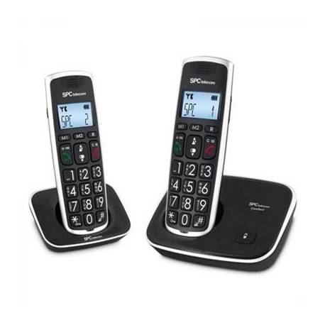 SPC 7609N Telefono DECT COMFORT KAISER DUO Negro