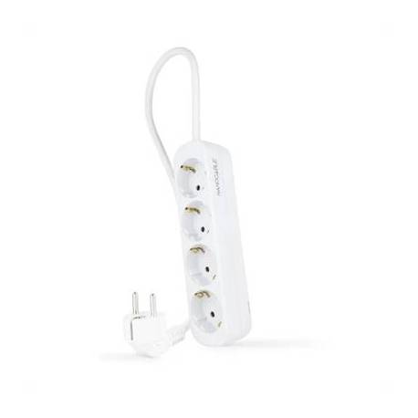 Nanocable Regleta de Enchufes 4 Tomas 1.4 m Blanco