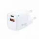 Coolbox Cargador Gan 20W USB-C/USB-A PARED