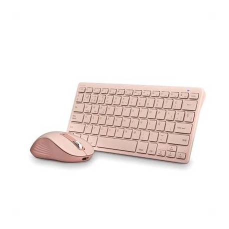 NGS KIT TECLADO Y RATON MULTIFUNCION RECARG ROSA