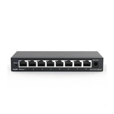 Ruijie Unmanaged Switch 8xGb RJ45 Steel Case