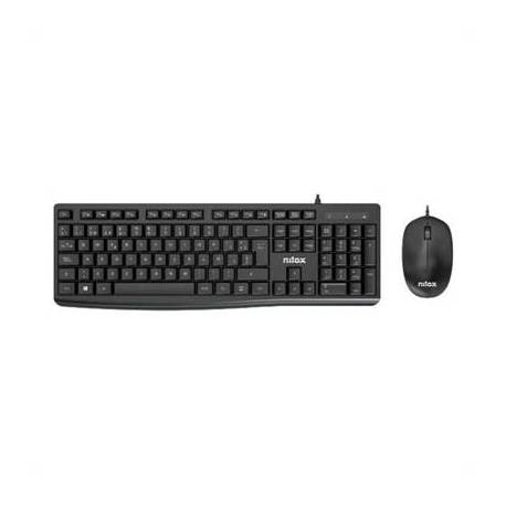 Nilox Teclado y raton Usb NXKME0012 Negro