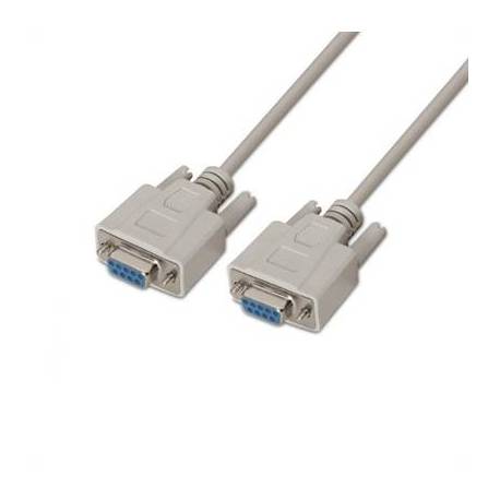 Aisens Cable Serie Null Modem DB9/H-DB9/H Beige 1m