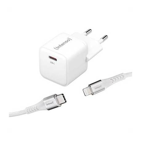 Intenso | KIT Cargador GaN W30C + Cable Lightning