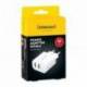Intenso | Cargador pared W24AA|2xUSB-A|blanco