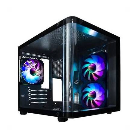 COOLBOX CHASIS MATX GM100 CRISTAL 3XVENT.ARGB