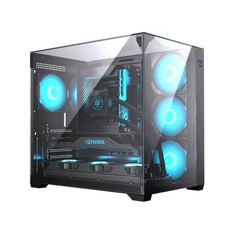Hiditec Caja Atx Gaming Sky Black USB 3.1 TYPE-C
