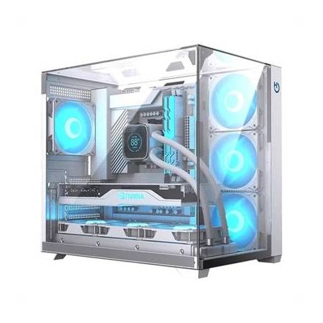 Hiditec Caja ATX Gaming Sky White USB 3.1 TYPE-C