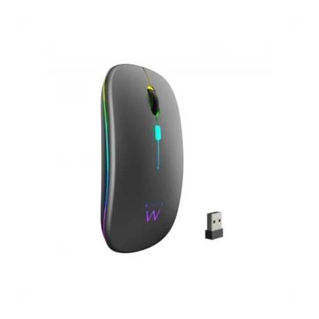 EWENT Ratón Inalámbrico Recarg. Dual BT/WIFI, RGB