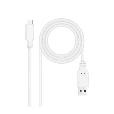 Nanocable Cable USB 2.0 3A USB-C-M/M 1M Blanco