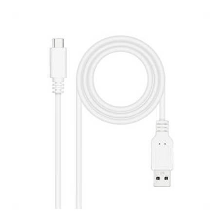 Nanocable Cable USB 2.0 3A USB-C-M/M 2M Blanco